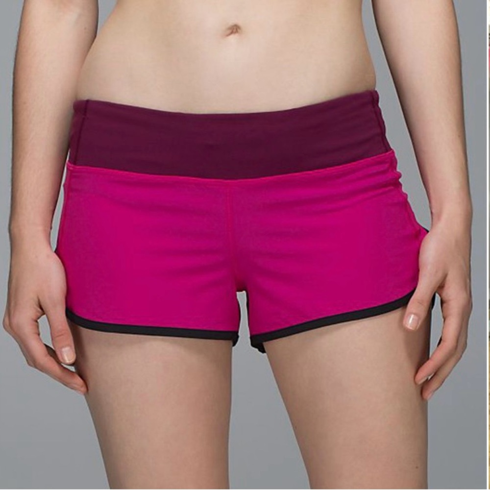Lululemon Speed Short 2.5” inseam pink maroon size 10